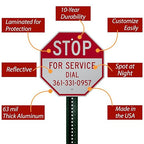 SmartSign Custom STOP Sign 12" x 12" 3M Engineer Grade Reflective Aluminum - Image 4