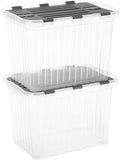 Superio Storage Bins with Lids, Stackable Totes, BPA Free, Odor Free, Organizer by Superio
