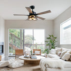 farmhouse ceiling fans with lights and remote control on a desk or shelf