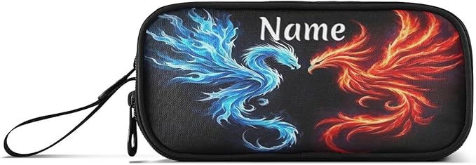 BOENLE Custom Dragon Phoenix Pencil Case Box Boys Girls Personalized Name Large - Image 8