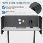 MORDEER 47.2 Inch Desk Divider Panels Set, Acoustic Divider Panel - Image 4