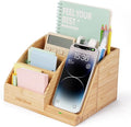 Bamboo Pen Holder for Desk & Nightstand Organizer by wirelessfuturecharger
