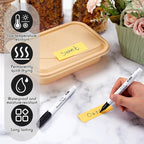 Janlaugh 2 Pcs Freezer Permanent Markers Waterproof Fast Drying Labels 1.0mm - Image 3