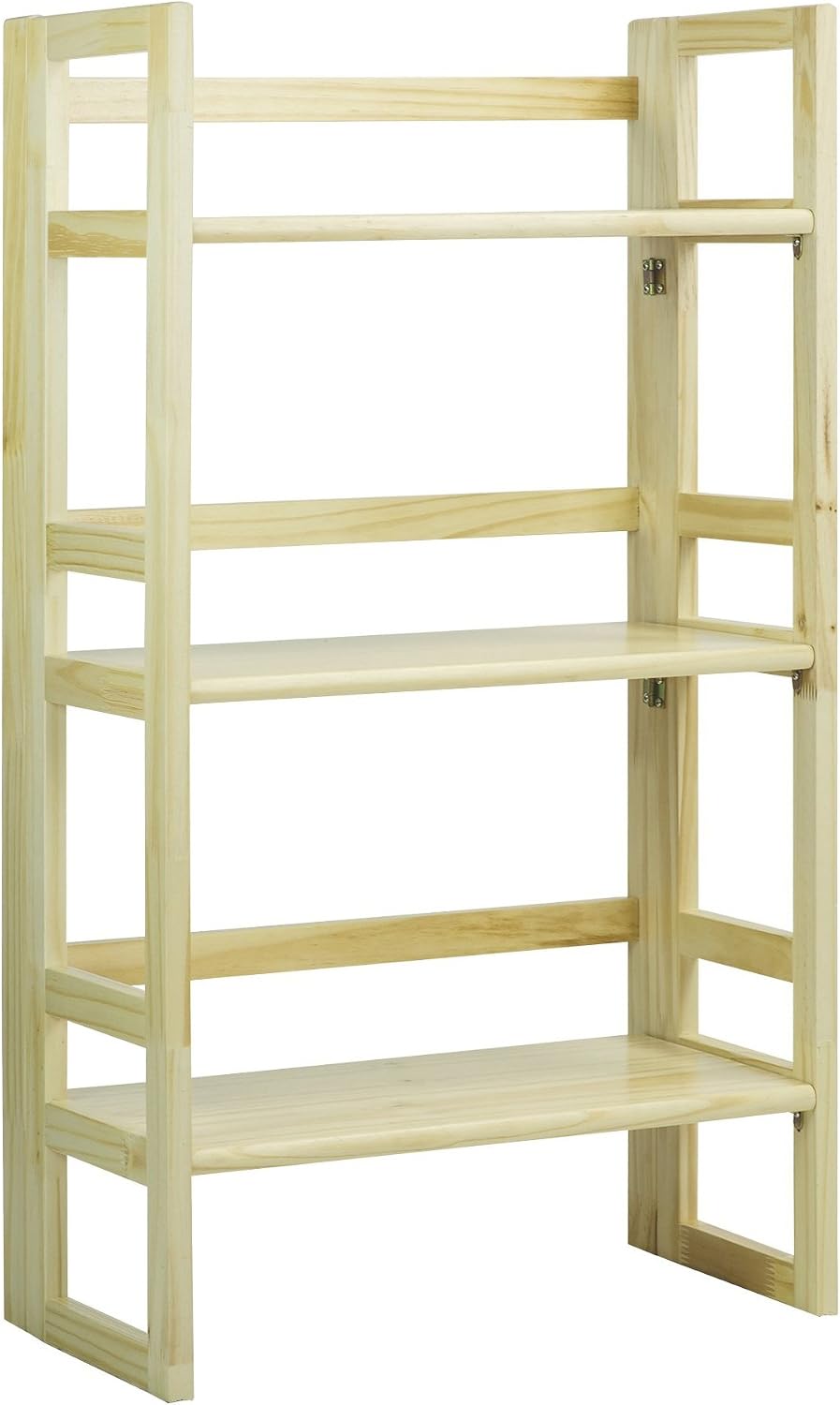 Casual Home 3-Shelf Folding Student Bookcase (20.75" Wide)-Natural