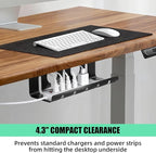 2 Pack Under Desk Cable Management Tray, 16.5" L x 4.7" W x 4.3" H, Wire - Image 4
