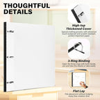 MAKHISTORY 12 Pack Telescoping 3 Ring Binder 1 Inch, Flexible Thin Binder - Image 3