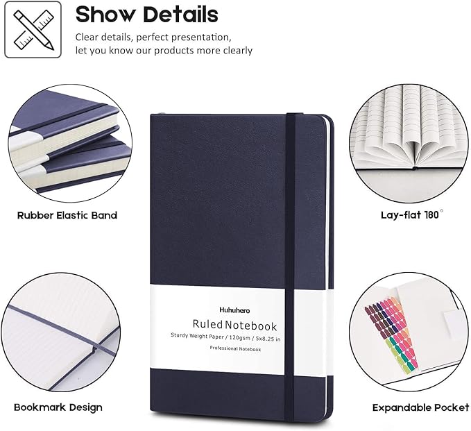 Huhuhero Notebooks Journal, Ruled Notebook, Premium Thick Paper Lined Journal - Image 3