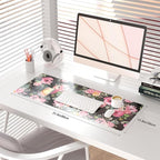 QIYI Large Mouse Pad, Floral Desk Mat - Image 2