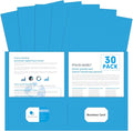Two Pocket Folders, PANDRI 30 Pack 2 Pocket Folders, Letter Size Paper File by PANDRI