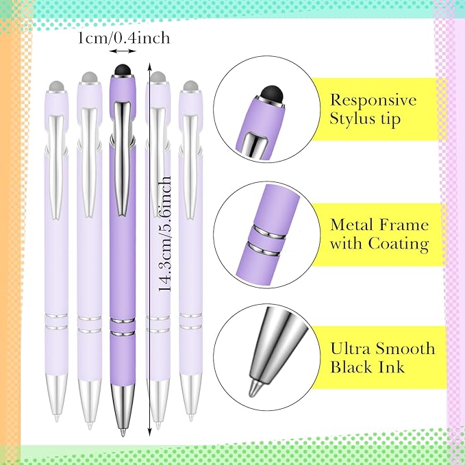 Zonon 38 Pieces Rubberized Ballpoint Pen - Image 3