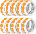 Perco Fluorescent Orange 1-Inch Perforated Circle Dot Sticker Labels—10 Rolls by Perco