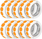 Perco Fluorescent Orange 1-Inch Perforated Circle Dot Sticker Labels—10 Rolls by Perco