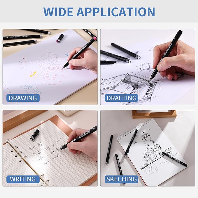 YISAN 18-Pack Colored Drawing Pens - Image 4
