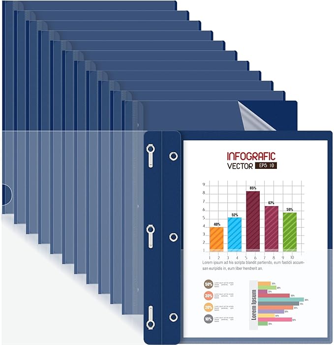 HAUTOCO 12 Pack Plastic Report Covers by HAUTOCO