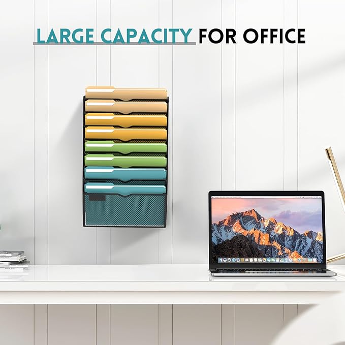 SUPEASY Wall File Organizer Mesh Office Mail Holder, Hanging Wall Organizer - Image 6