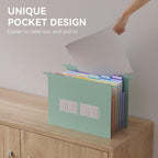 ThinkTex Plastic Expanding Hanging File Folders, 7 Innovative 1.2" Accordion - Image 7