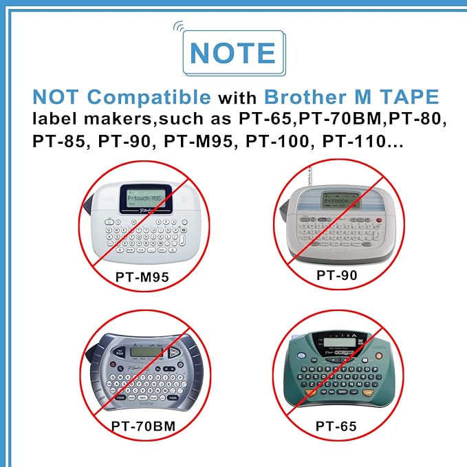 5-Pack Compatible Brother P Touch Label Tape TZe 12mm 0.47 Laminated TZ Tape - Image 9