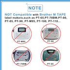 5-Pack Compatible Brother P Touch Label Tape TZe 12mm 0.47 Laminated TZ Tape - Image 9