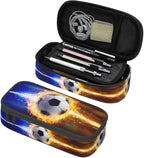 SNAPMADE Boys Pencil Case with Soccer Ball Printed, Cool Portable Pen Bag Pouch by SNAPMADE