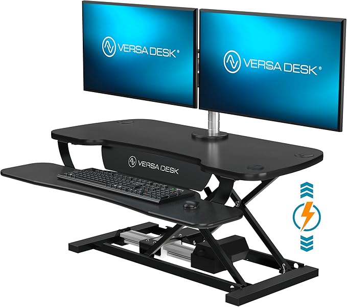 VERSADESK PowerPro™ 36 Inch Electric Standing Desk Converter, Height Adjustable by VERSADESK