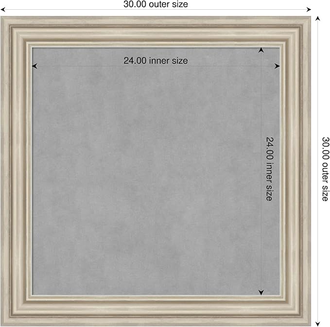 Amanti Art Silver Framed Magnetic Board 30x30 Medium Vision Board - Image 2