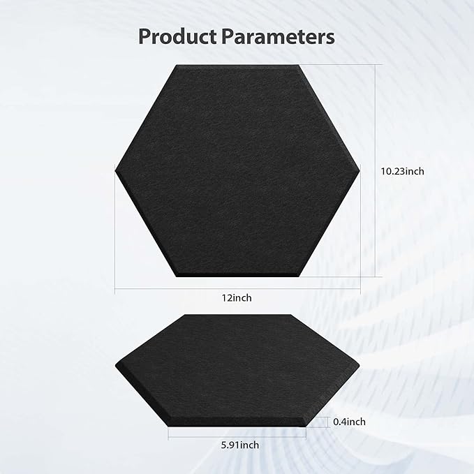 Amantech 12 Pack Acoustic Panels Self Adhesive Sound Proof Foam, High Density - Image 6
