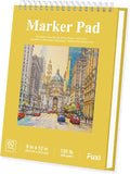 Marker Paper Sketchbook, 60 Sheets Marker Sketchbook Bleedproof, Professional by SketchBook