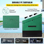 vevor outdoor storage box, 230 gallon waterproof pe, close-up detail