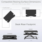 VIVO 36 inch Desk Converter, K Series, Height Adjustable Sit to Stand Riser - Image 6