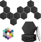 Hexagonal Acoustic Panels-12 Pack High-Density Sound Absorbing Panels by UNECHOACOUSTIC