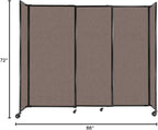 Versare Straightwall Sliding Portable Wall Partition | Freestanding Office - Image 7