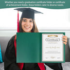 gisgfim 15Pcs Certificate Holders Diploma Covers Single Sided Gold Foil Border - Image 7