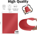 100 Sheets Red Shimmer Cardstock 8.5 x 11 Red Paper, Goefun 80lb Card Stock - Image 2