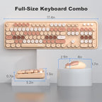 MOFII Wireless Keyboard and Mouse Combo, 2.4GHz Retro Full-Size Keyboard - Image 8
