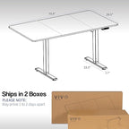 VIVO Electric 71 x 30 in Rustic Standing Desk, Memory Height Adjustment - Image 3