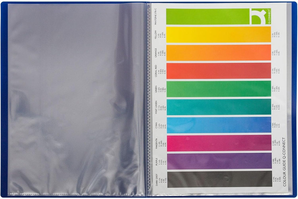 Q Connect 40-Pocket Display Book - Blue