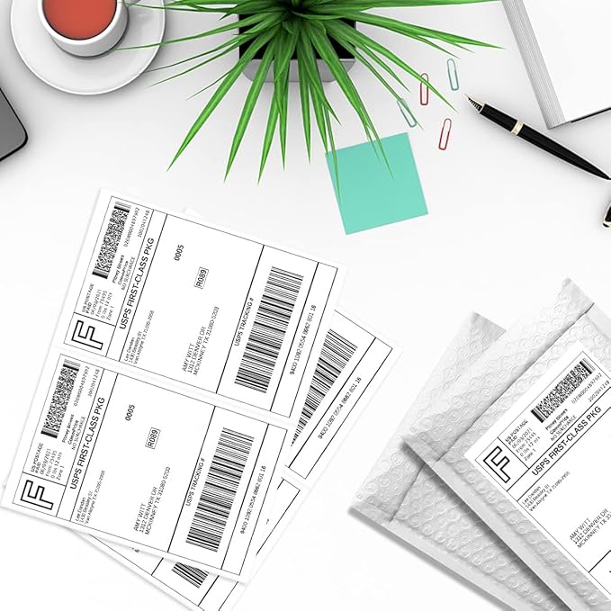 BESTEASY 16000 Half Sheet Self Adhesive Shipping Labels, Laser/Ink Jet White - Image 6