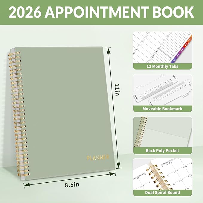 SUNEE 2026 Appointment Book, Quarter-Hourly, Weekly & Monthly - Image 4