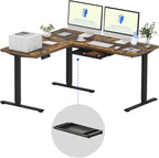 FLEXISPOT L Shaped Standing Desk, 63 x 55 Inch Electric Height Adjustable by FlexiSpot