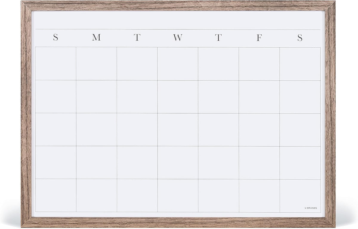 U Brands Family Command Center, Cork Board and Calendar Whiteboard Combo