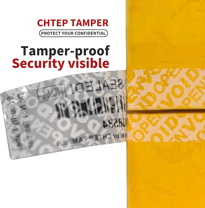ChtepTamper 100 Pieces Total Transfer Tamper-Evident Stickers Security Labels - Image 7