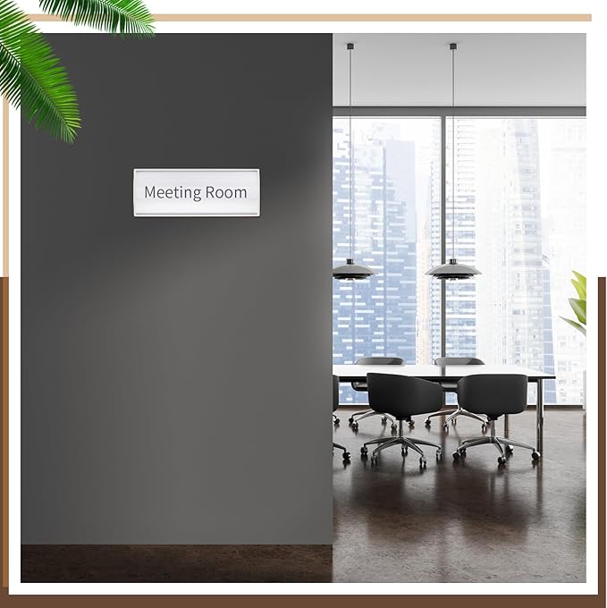 Therwen 25 Pcs Aluminum Office Name Plate Holder - Image 4