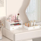 Bamboo Desk Organizer with Drawers Wooden Desktop Storage Drawers - Image 6