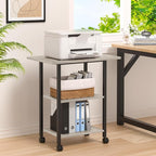 Lerliuo 3-Tier Printer Stand, Industrial Mobile Printer Table - Image 5