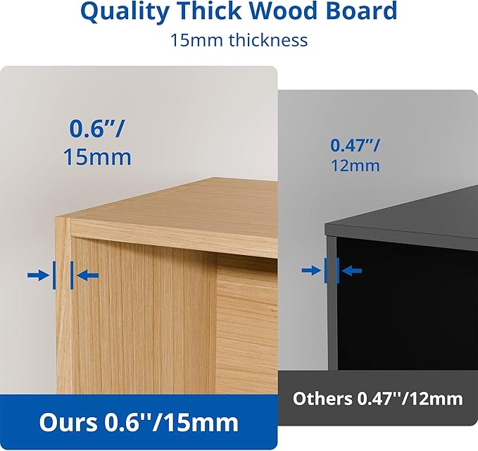 Cozy Castle Oak Bookshelf, 3-Tier Open Shelf Bookcase, 10 Cube Storage Organizer - Image 3