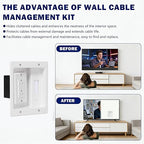 Wall Cable Concealer Management Kit, Recessed Outlet Behind TV - Image 5