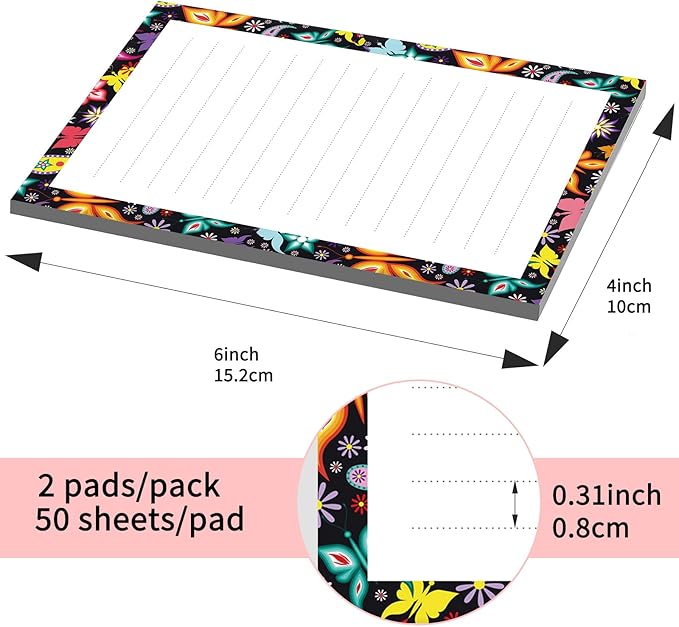 SXboxing Sticky Notes 4X6 Inches, 2 Pack Large Cute Self-Stick Pads, Bright - Image 4