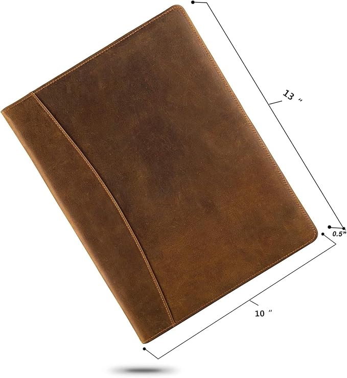 Jack&Chris Leather Portfolio, A4 Document Folder Legal Pad Padfolio, - Image 3