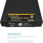 Lineco Archival Folio Storage Box. Metal Edge Archival Boxboard, Clamshell Lid. - Image 5