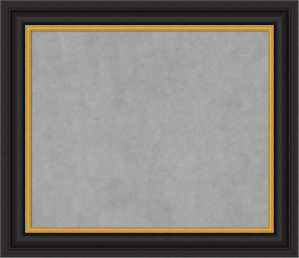 Amanti Art Black Framed Magnetic Board 26x30 Medium Vision Board